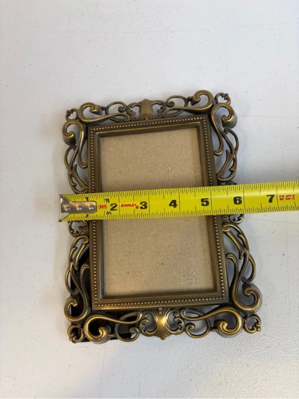 Vintage Ornate Bronze Tone Picture Frame Baroque Victorian Gothic Scroll Decor